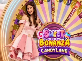 Tarjeta colorida de bonus y dulces con énfasis en premios.