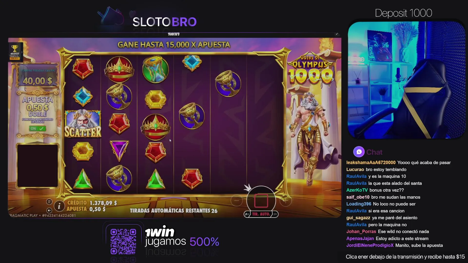 Tarjeta de slots con brillo suave y layout compacto.